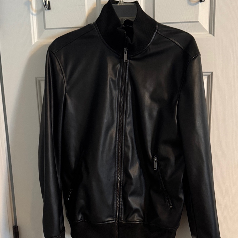 Zara Men's Black Bomber Jacket
